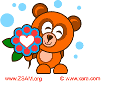 Sweet Bear with Heart in Flower. Copyright www.magix.com