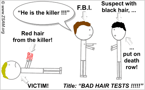 killer has red hair, but FBI put man with black hair on death row